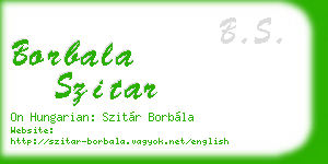 borbala szitar business card
